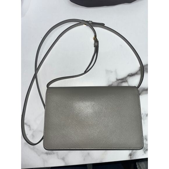 Prada Grey Leather Crossbody Bag - Like New Condition - Picture 2 of 4
